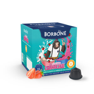 16 Capsules Borbone "DJ GUSTO CHEESECAKE" - Chocolat Blanc a La Fraise
